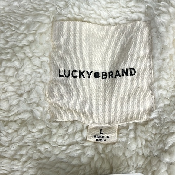 Lucky Brand Sherpa lined snap button side pockets flannel plaid shirt jacket - Picture 7 of 16